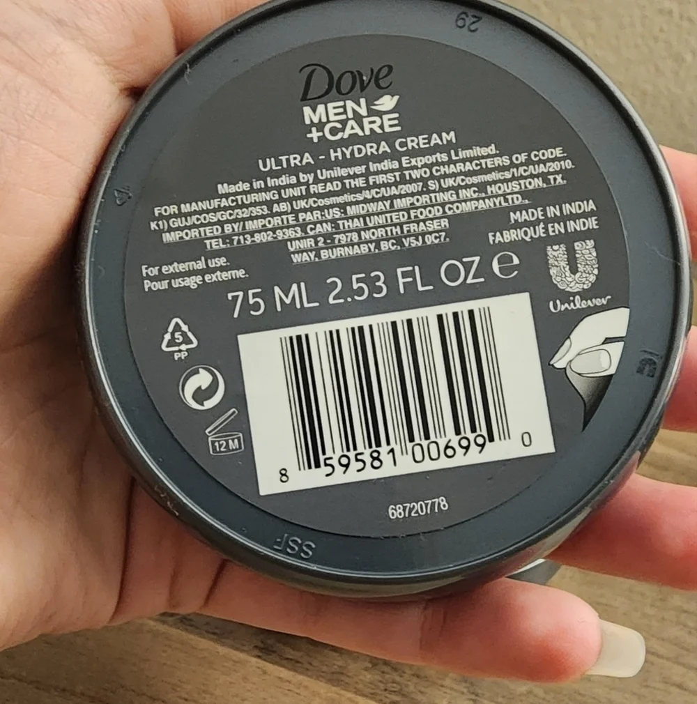 Dove Men + Care Hydra Cream Face Hands And Body Set Of 2 New